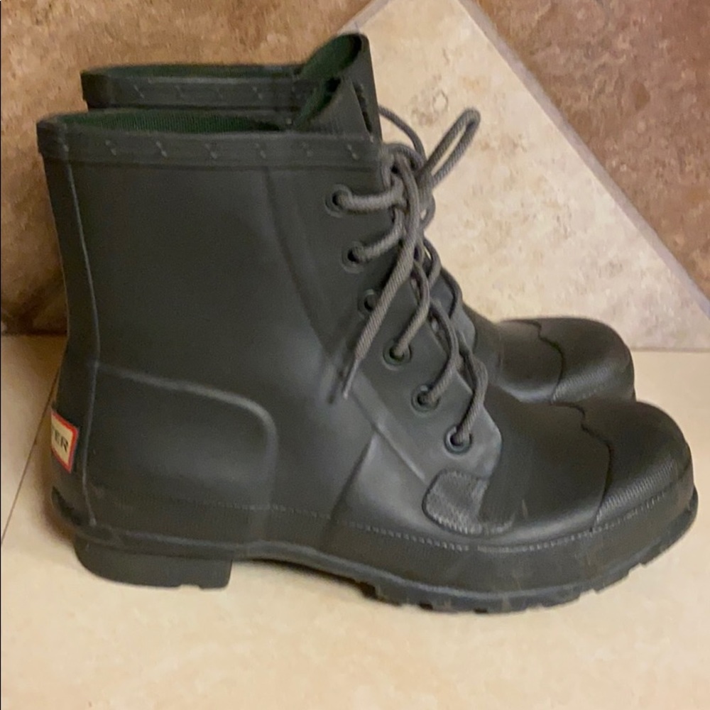 Green Hunter boots! Size US 8